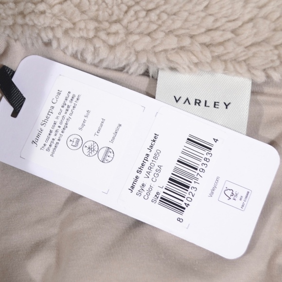 NWT VARLEY JAMIE SHERPA JACKET, LARGE - Picture 7 of 13
